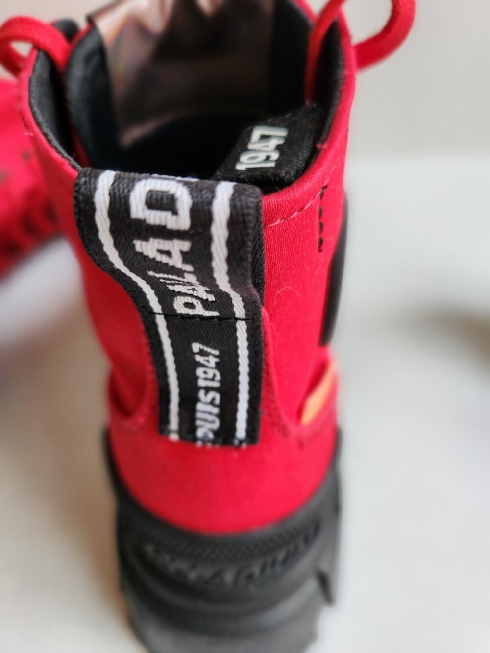 Palladium Women’s Red Canvas Streetwear Platform Boots - Size 6 - Rugged Hig NWT - Picture 11 of 13